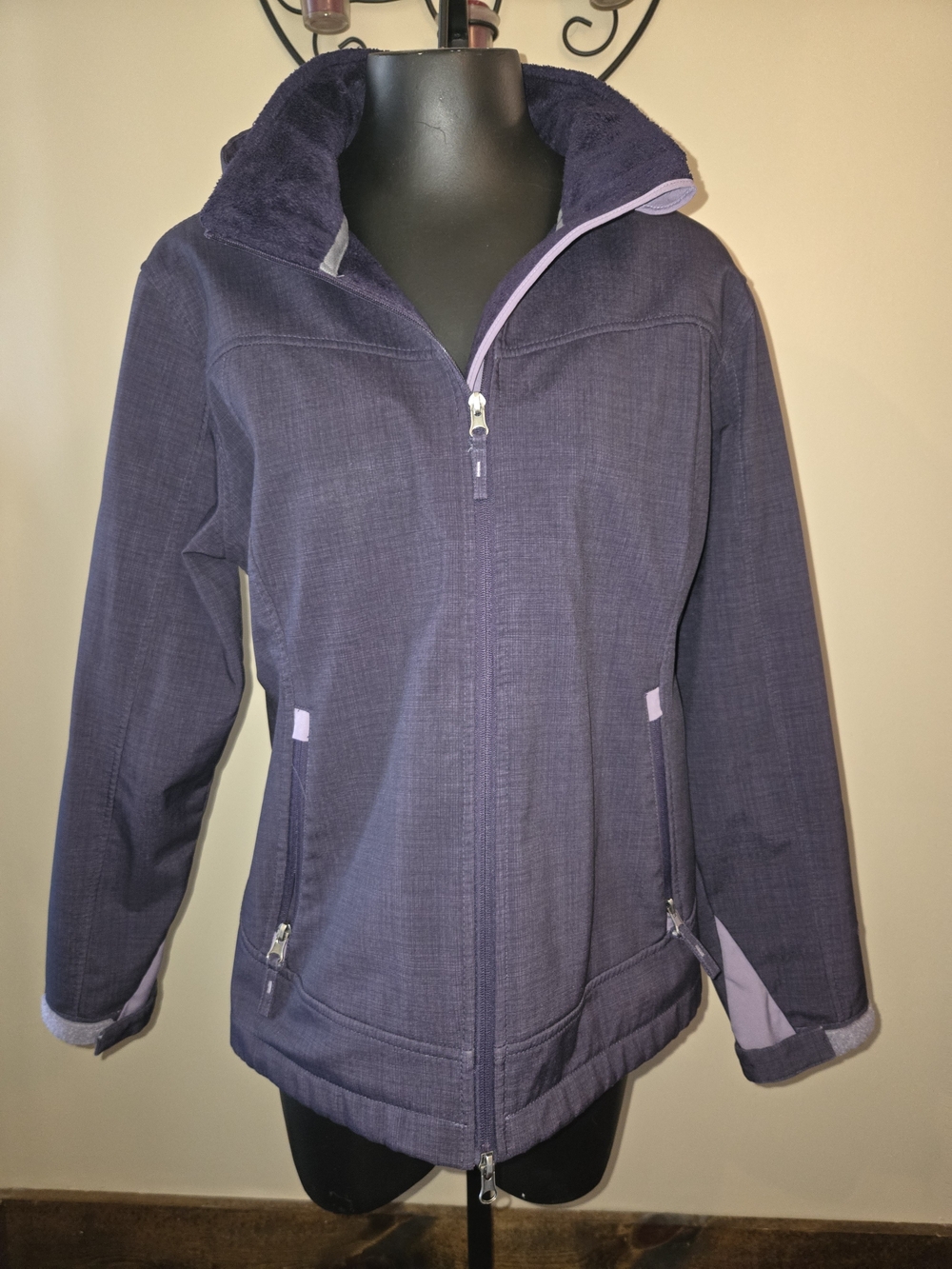 Free Country Purple Hooded Jacket - Soft Lined Cozy Coat